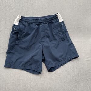 Birddogs Shorts Mens Medium Blue Colorblock Lined Athletic Stretch Zip Pockets